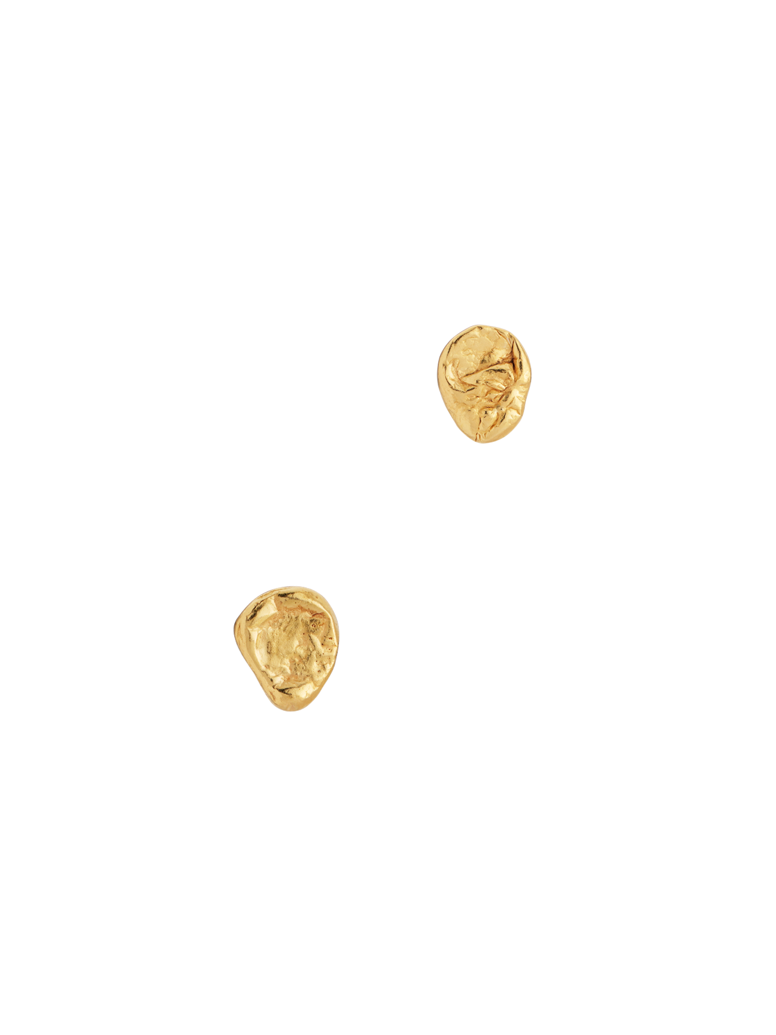 18kt gold vermeil pinch stud earrings no.1